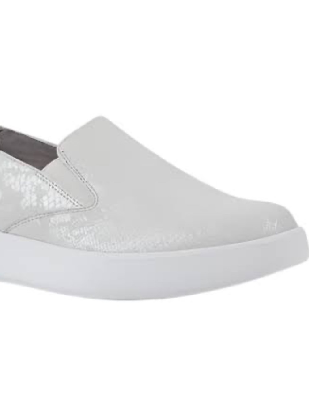 NWOT Munro Women's Lennox Slip-On Sneaker White Snake Print Suede Size 7
